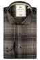 Giordano Row Cutaway Soft Flannel Check Shirt Soft Grey