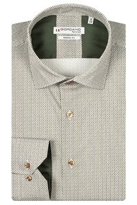 Giordano Row Mini Graphic Pattern Overhemd Donker Groen