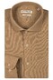 Giordano Row Plain Structured Cotton Cutaway Collar Overhemd Zand