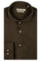 Giordano Row Tencel Soft Garment Wash Overhemd Donker Olijfgroen