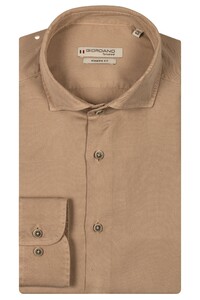 Giordano Row Tencel Soft Garment Wash Shirt Brown