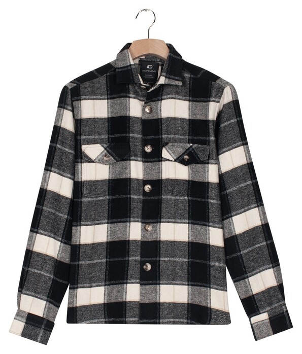 Giordano Salerno Overshirt Big Wooltouch Check Navy