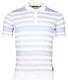 Giordano Silvan Knitted Melange 3-Button Collar Stripe Polo Navy