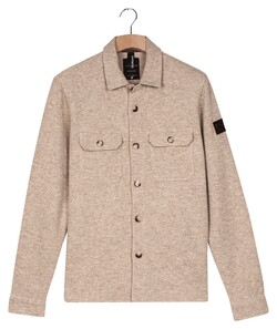 Giordano Taranto Knitted Wool Sweat Overshirt Dark Brown Melange