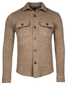 Giordano Taranto Knitted Wool Sweat Overshirt Donker Bruin