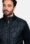 Giordano Tomasso Hybrid Cardigan Doubleface Knit Honeycomb Pattern Vest Navy