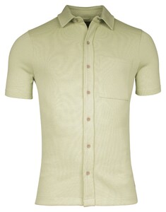 Giordano Uni Color Puglia Doubleface Knit Short Sleeve Overhemd Appel