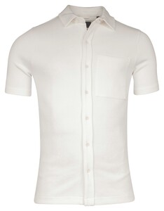 Giordano Uni Color Puglia Doubleface Knit Short Sleeve Overhemd Snow White