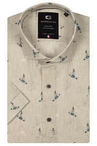 Giordano Vigo Resort Surf Stripe Fantasy Shirt Pastel Green