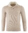 Gran Sasso Button Collar Melange Trui Licht Zand Melange