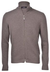 Gran Sasso Cardigan Zip Wool Blend Hazel