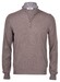 Gran Sasso Cashmere Blend Mock Zip Pullover Dove Turtle