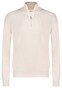 Gran Sasso Cashmere Blend Mock Zip Pullover Light Beige