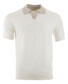 Gran Sasso Collar Contrast Fine Cotton Polo Off White