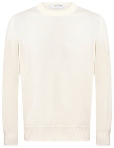 Gran Sasso Crew Neck Fine Merino Wool Pullover Off White