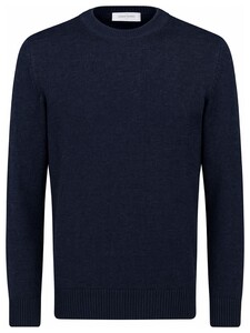Gran Sasso Crew Neck Fine Merino Wool Trui Navy