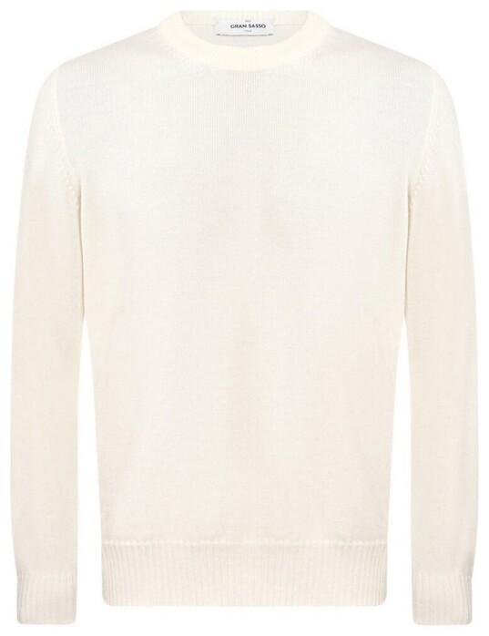 Gran Sasso Crew Neck Fine Merino Wool Trui Off White