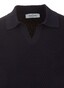 Gran Sasso Egyptian Cotton Waffle Design Polo Navy