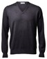 Gran Sasso Extrafine Merino V-Hals Fashion Trui Charcoal