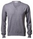 Gran Sasso Extrafine Merino V-Hals Fashion Trui Grijs