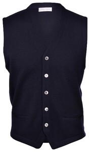 Gran Sasso Fashion Merino Gilet Navy
