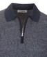 Gran Sasso Fine-Stripe Linen Cotton Blend Poloshirt Dark Evening Blue