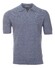 Gran Sasso Fine Structure Linen Cotton Blend Polo Dusty Blue