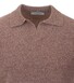 Gran Sasso Fine Structure Linen Cotton Blend Polo Dusty Rose