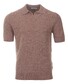 Gran Sasso Fine Structure Linen Cotton Blend Polo Dusty Rose