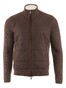 Gran Sasso Flanel And Wool Knit Two-Way Zip Vest Bruin