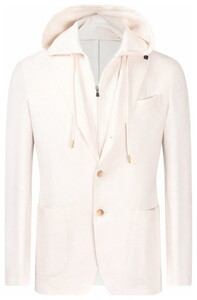Gran Sasso Fleece Jacket Hoodie Cardigan Off White