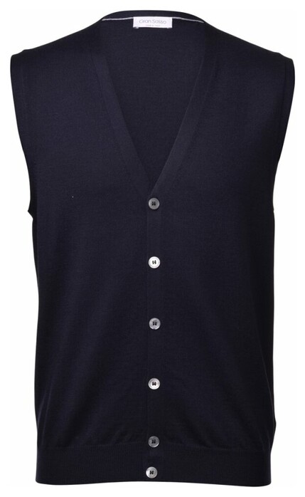 Gran Sasso Gilet Extrafine Merino Fashion Blue Navy