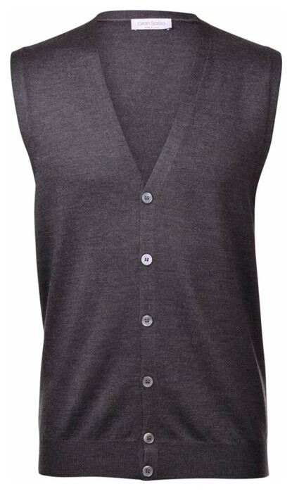 Gran Sasso Gilet Extrafine Merino Fashion Charcoal
