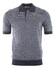 Gran Sasso Linen Cotton Melange Stripe Polo Donker Blauw