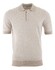 Gran Sasso Linen Cotton Melange Stripe Polo Soft Beige