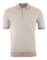 Gran Sasso Linen Cotton Melange Stripe Polo Soft Beige