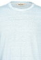 Gran Sasso Linnen Subtle Stretch Mélange Crew Neck T-Shirt Light Bluegreen