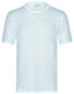 Gran Sasso Linnen Subtle Stretch Mélange Crew Neck T-Shirt Light Bluegreen