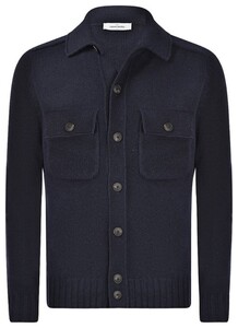Gran Sasso Luxury Wool Shirt Jacket Vest Navy