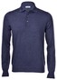 Gran Sasso Merino Extrafine Long Sleeve Polo Trui Blauw