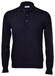 Gran Sasso Merino Extrafine Long Sleeve Polo Trui Blue Navy