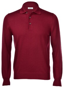 Gran Sasso Merino Extrafine Long Sleeve Polo Trui Rood