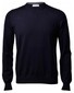 Gran Sasso Merino Extrafine Ronde Hals Fashion Trui Blue Navy