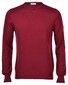 Gran Sasso Merino Extrafine Ronde Hals Fashion Trui Burgundy Red