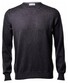 Gran Sasso Merino Extrafine Ronde Hals Fashion Trui Charcoal