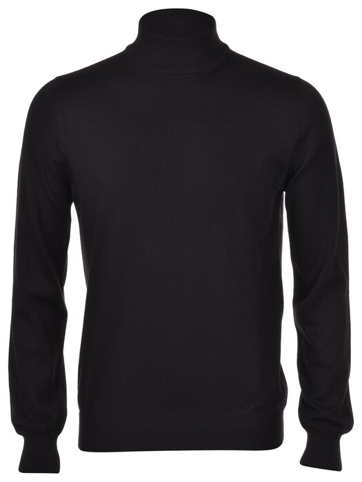 Gran Sasso Merino Extrafine Turtle Trui Zwart