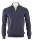 Gran Sasso Merino Extrafine Zipper Trui Denim Blue