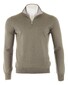 Gran Sasso Merino Extrafine Zipper Trui Khaki Green