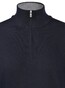 Gran Sasso Merino Extrafine Zipper Trui Navy