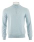 Gran Sasso Merino Extrafine Zipper Trui Pastel Blauw